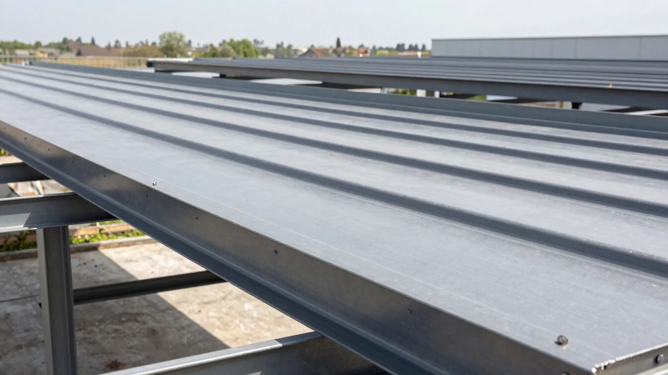 Industrial architectural photography of modern UPVC roofing profi